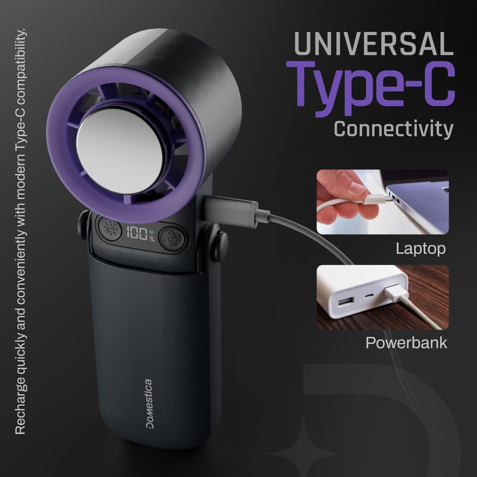 DOMESTICA Flo Hand Fan with IcyTouch