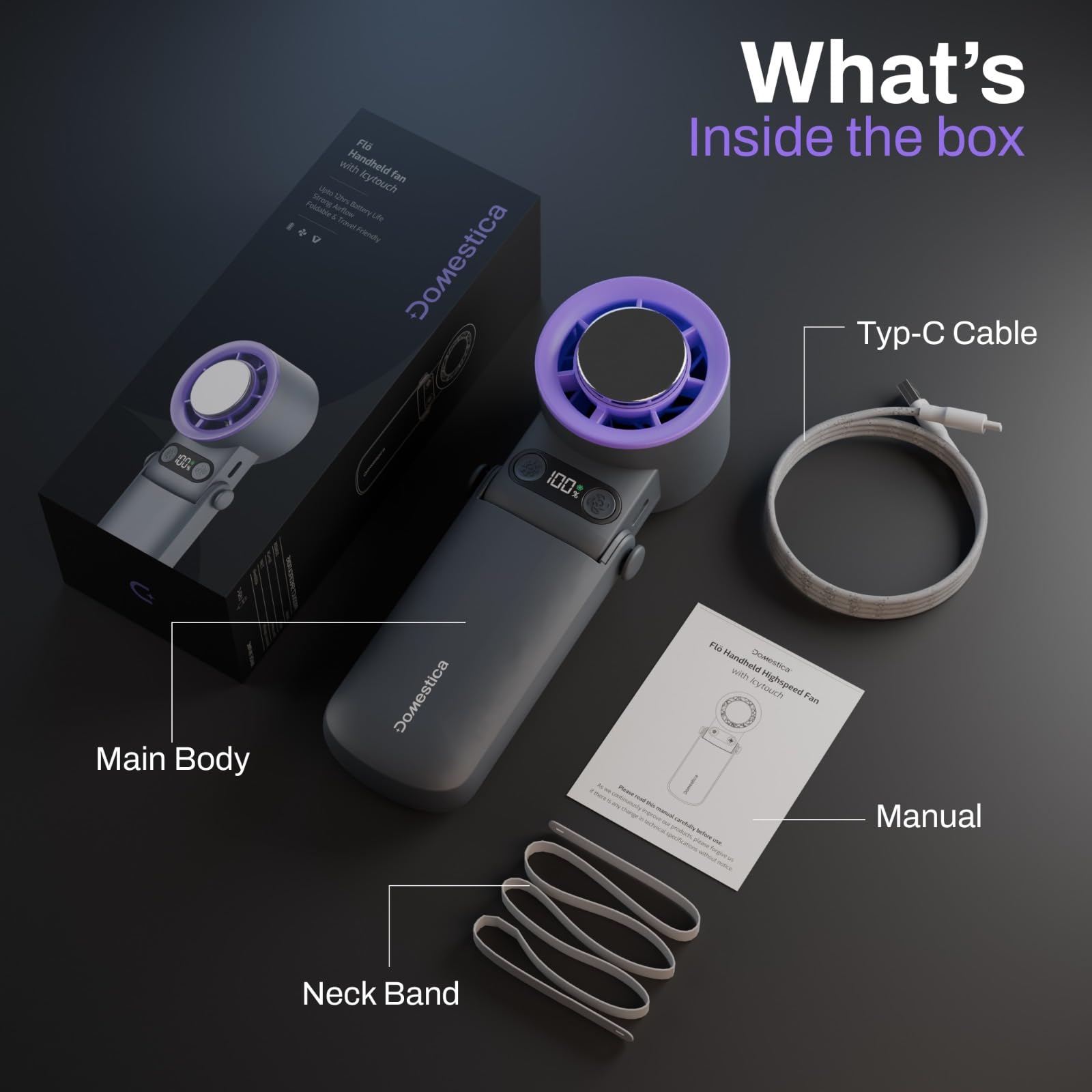 Flo Hand Fan with IcyTouch