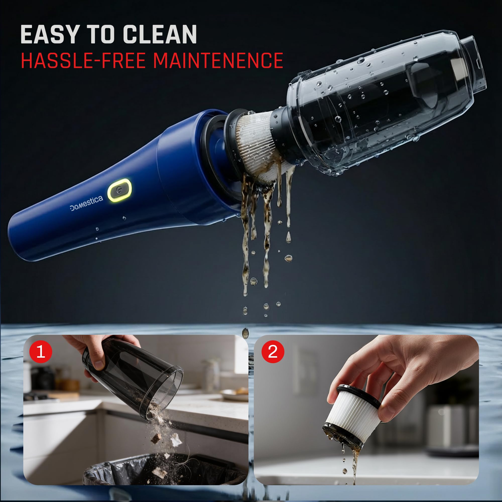 4-in-1 Cordless Car Vacuum Cleaner