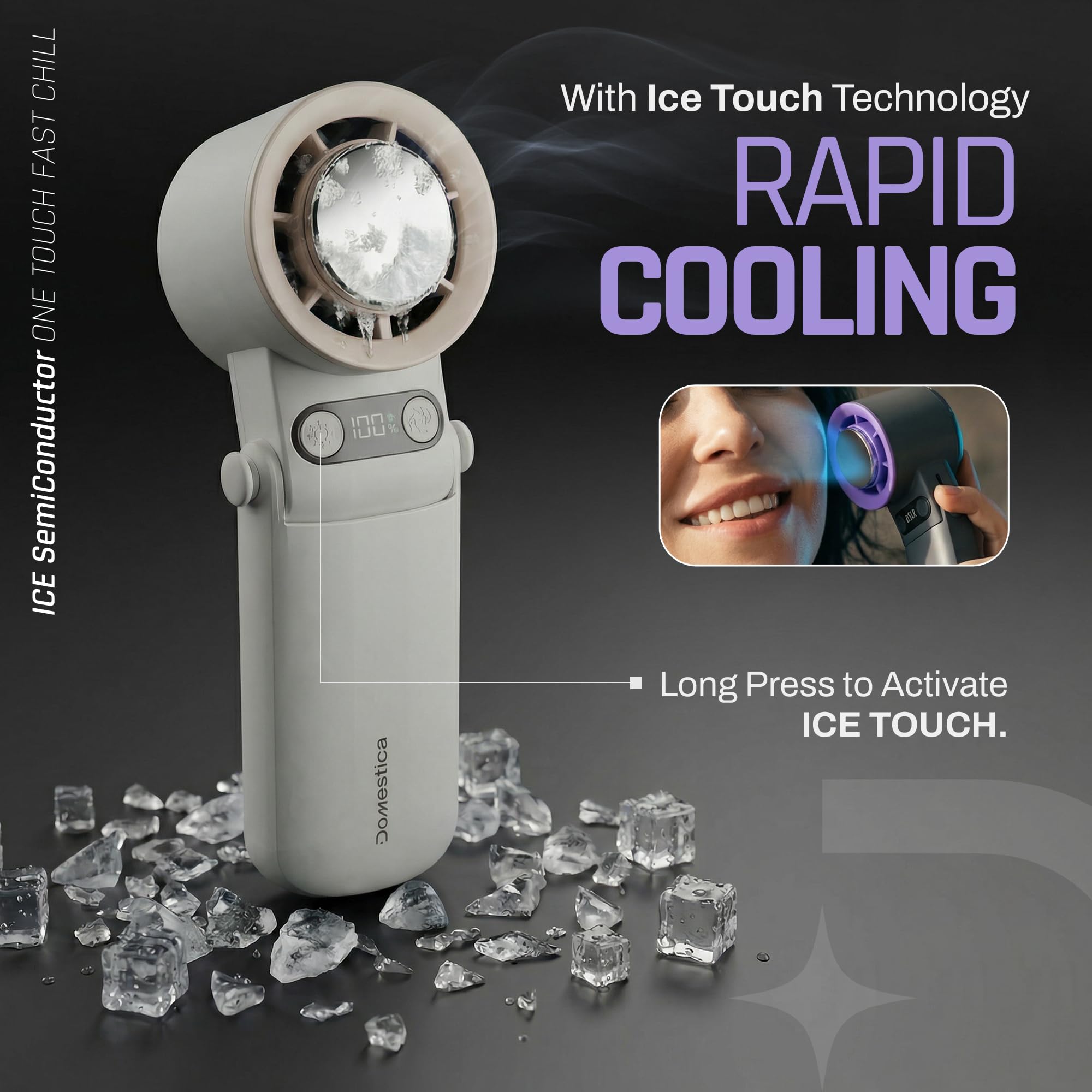 DOMESTICA Flo Hand Fan with IcyTouch