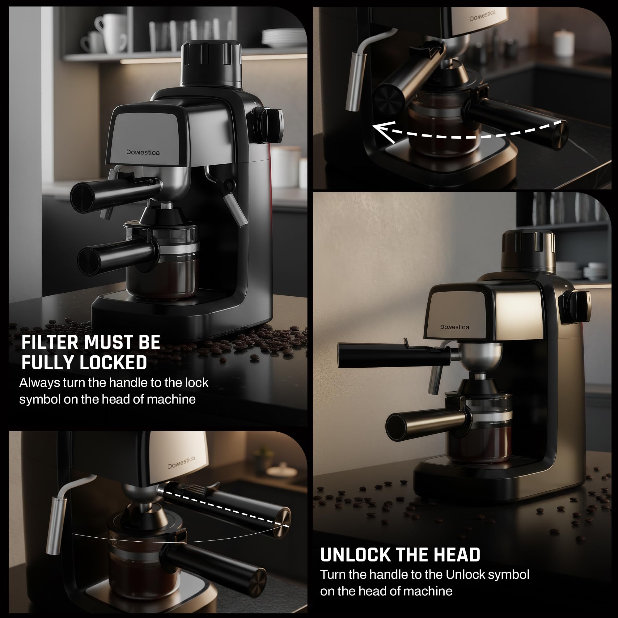 Brewcraft 3.5Bar Espresso Coffee Maker Machine