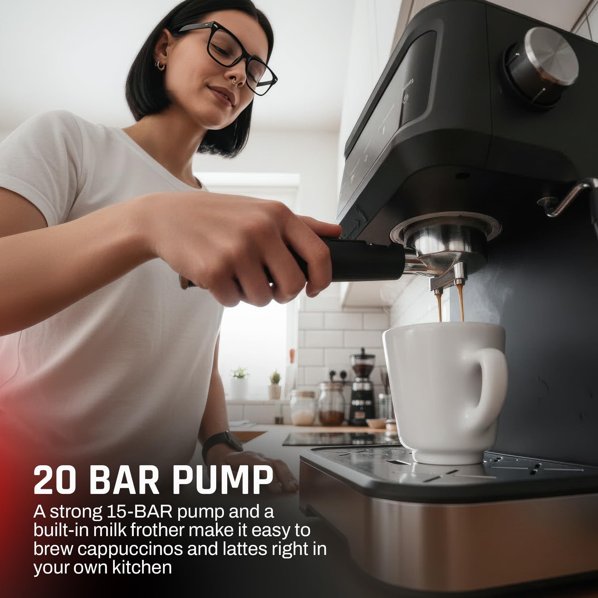 Brewcraft Pro Espresso Coffee Maker Machine 20 Bar