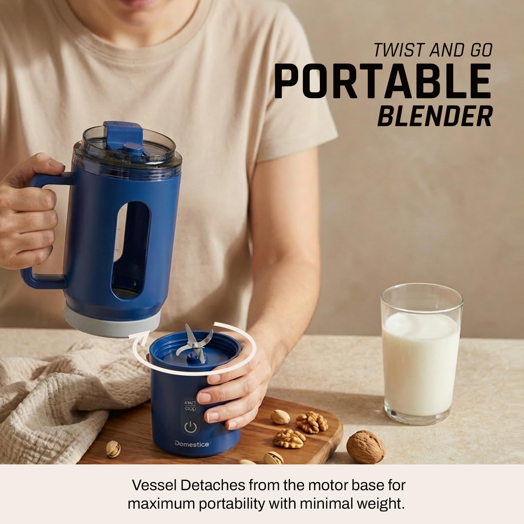 Domestica Blendo Portable Blender for Smoothie and Juices