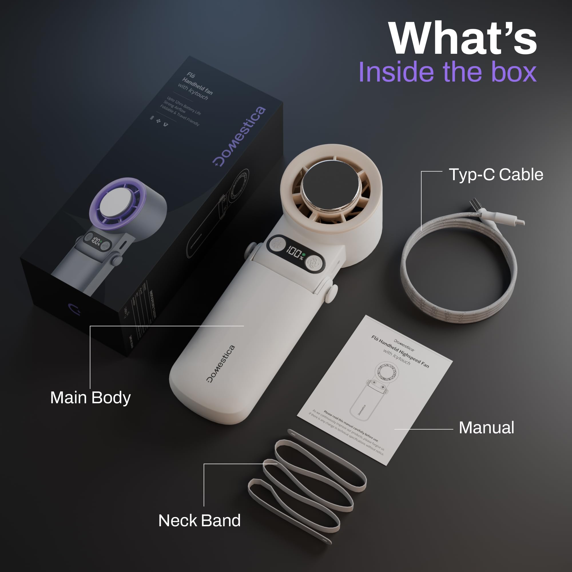 Flo Hand Fan with IcyTouch