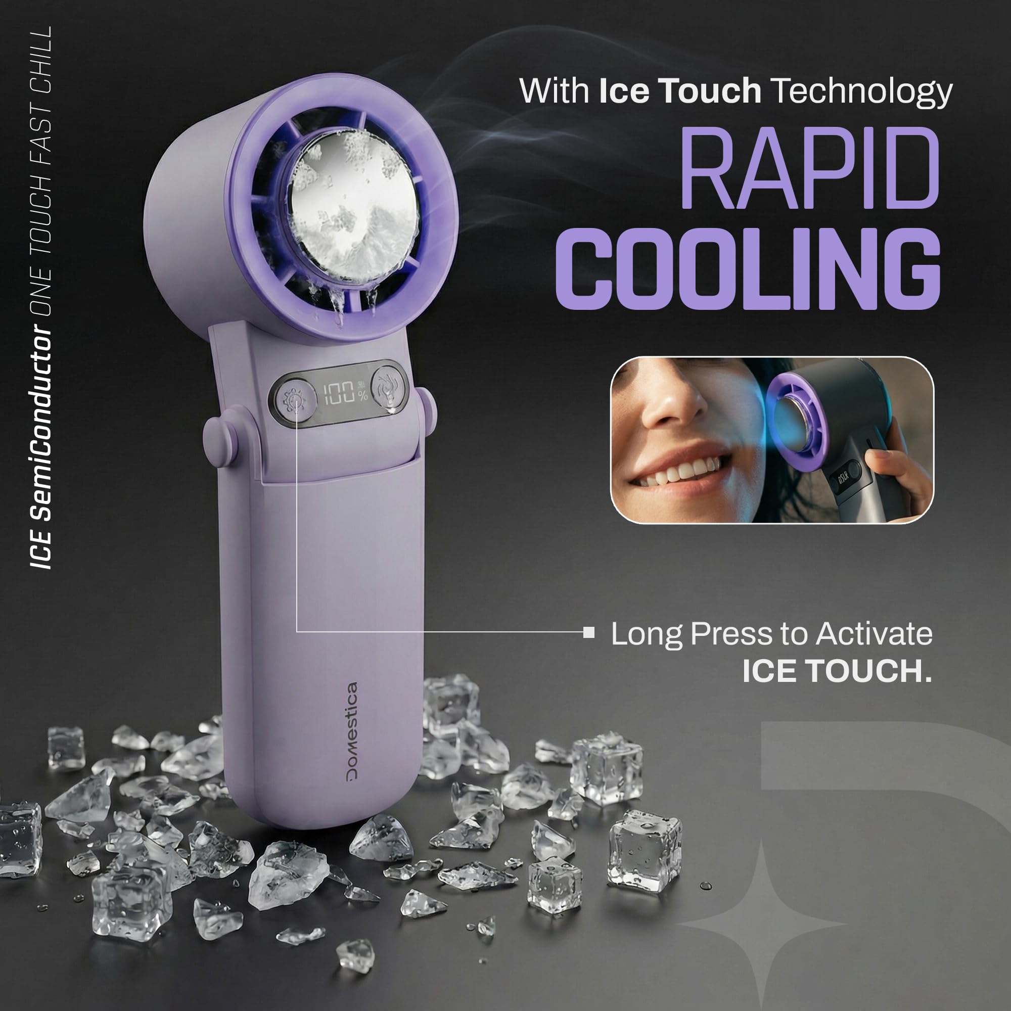 Flo Hand Fan with IcyTouch