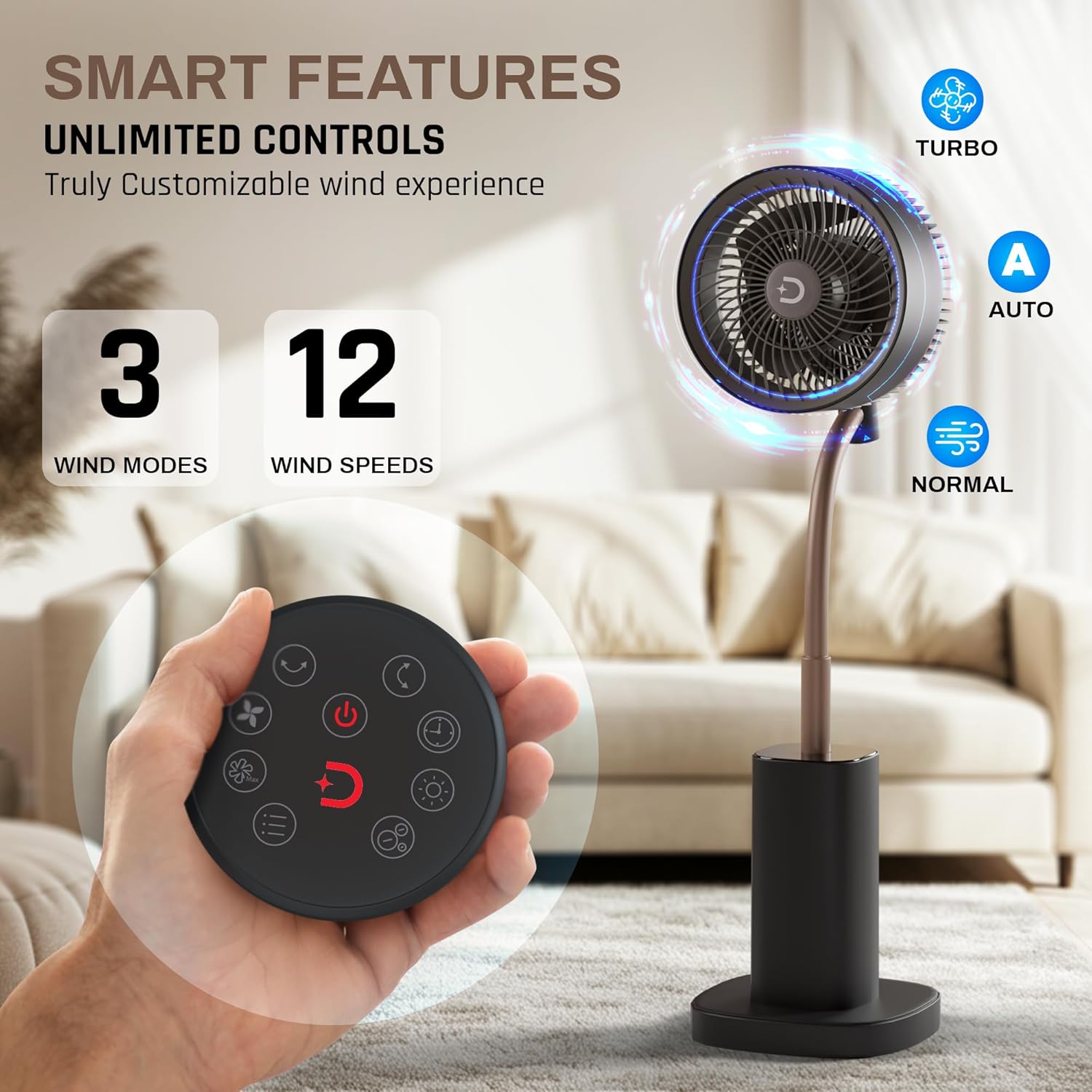 Breezo 3D Air Circulation Tower Fan