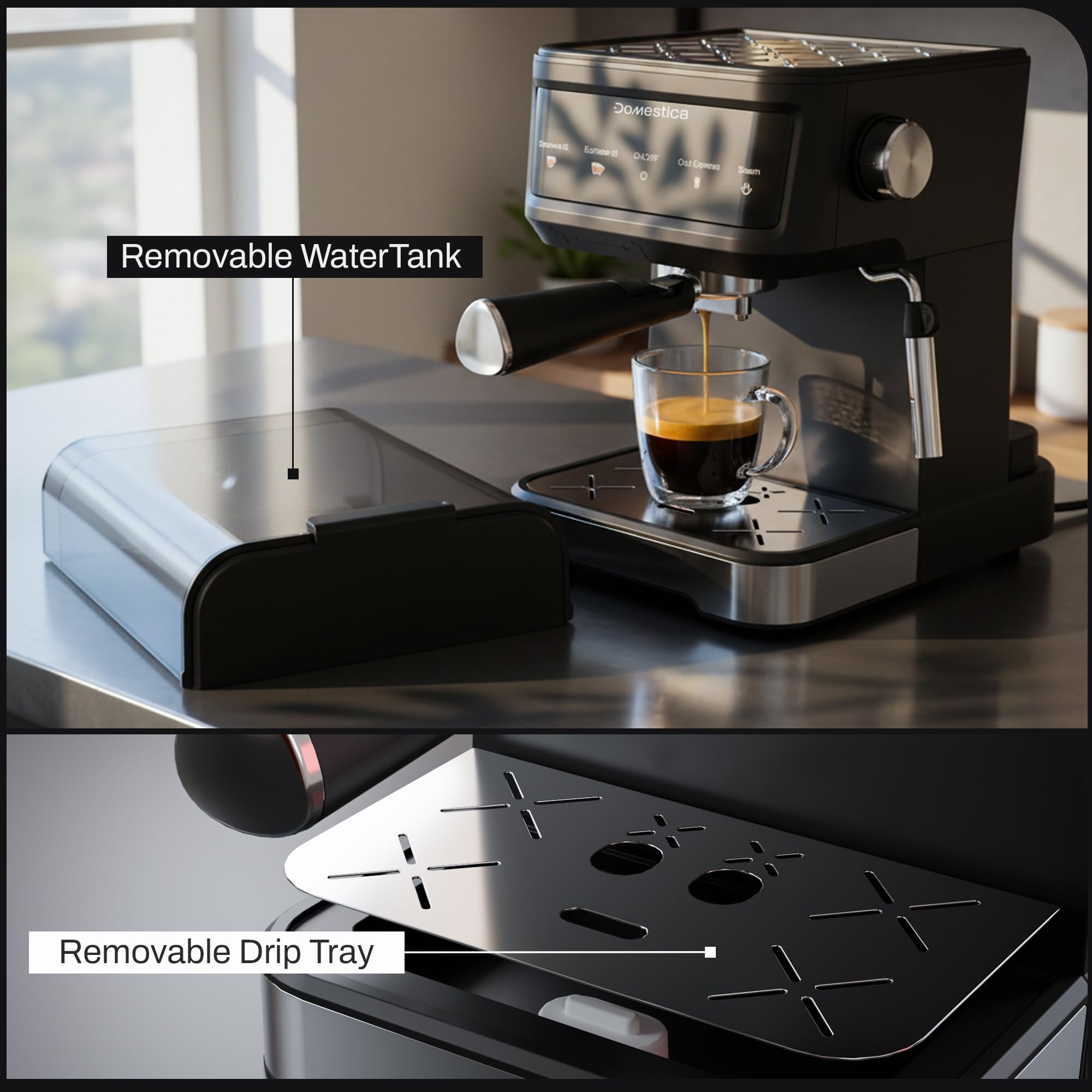 Brewcraft Pro Espresso Coffee Maker Machine 20 Bar