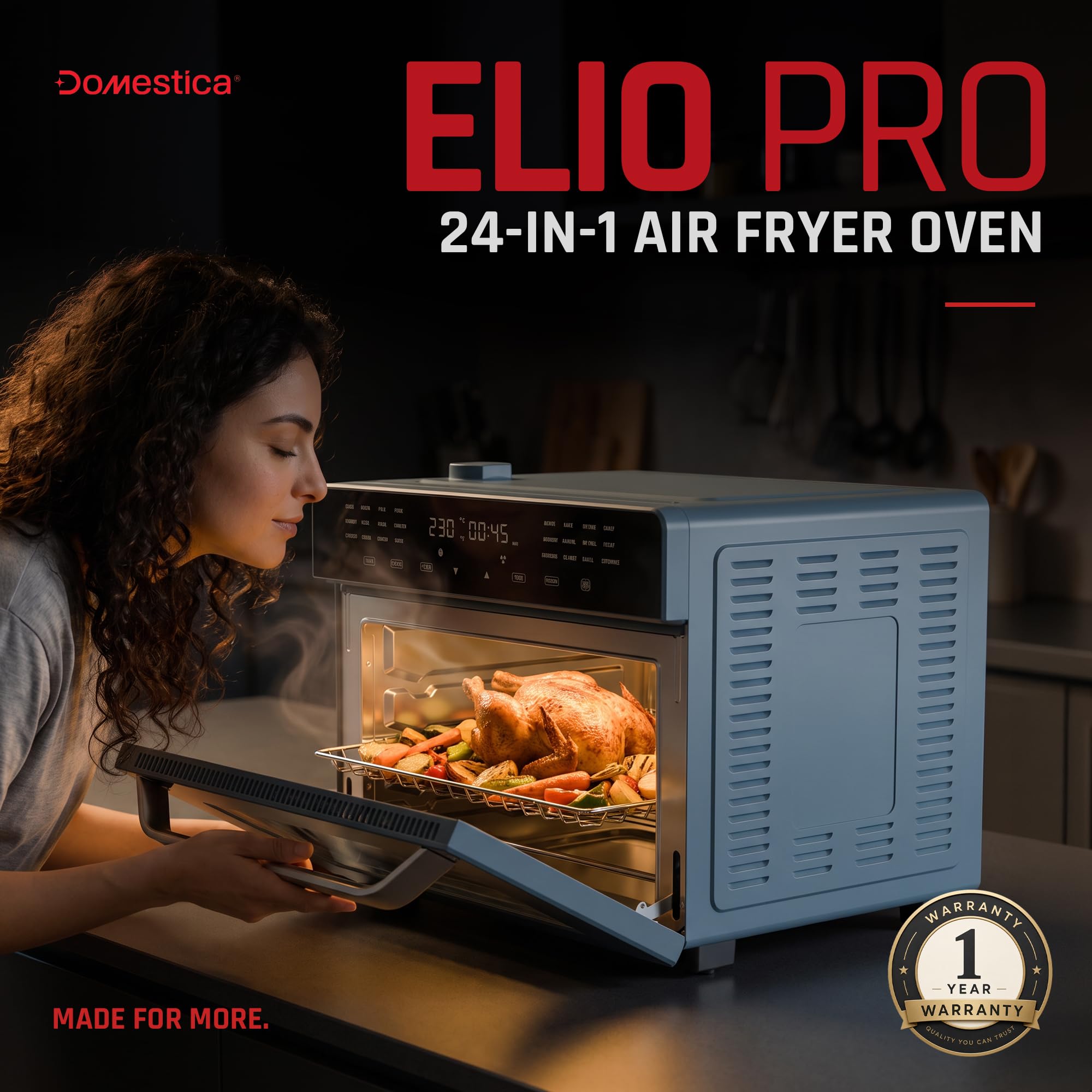 Elio Pro 24 in 1 Digital Air Fryer Oven & Toaster, 30 L, 1700 W
