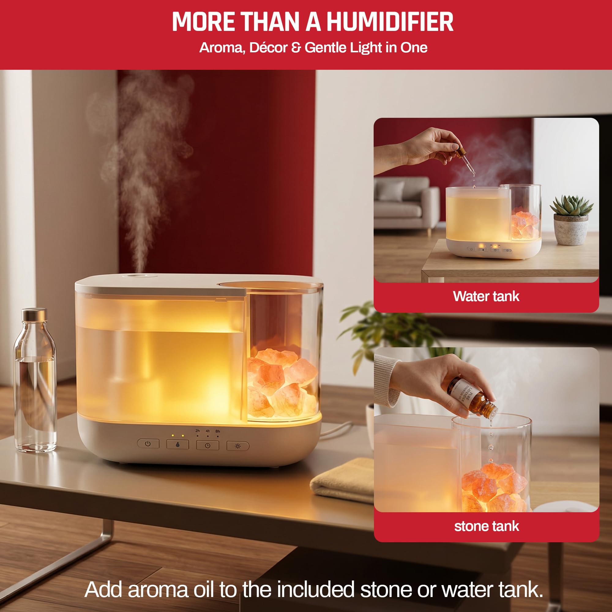 Domestica ultrasonic cool mist humidifier for bedroom moisture control