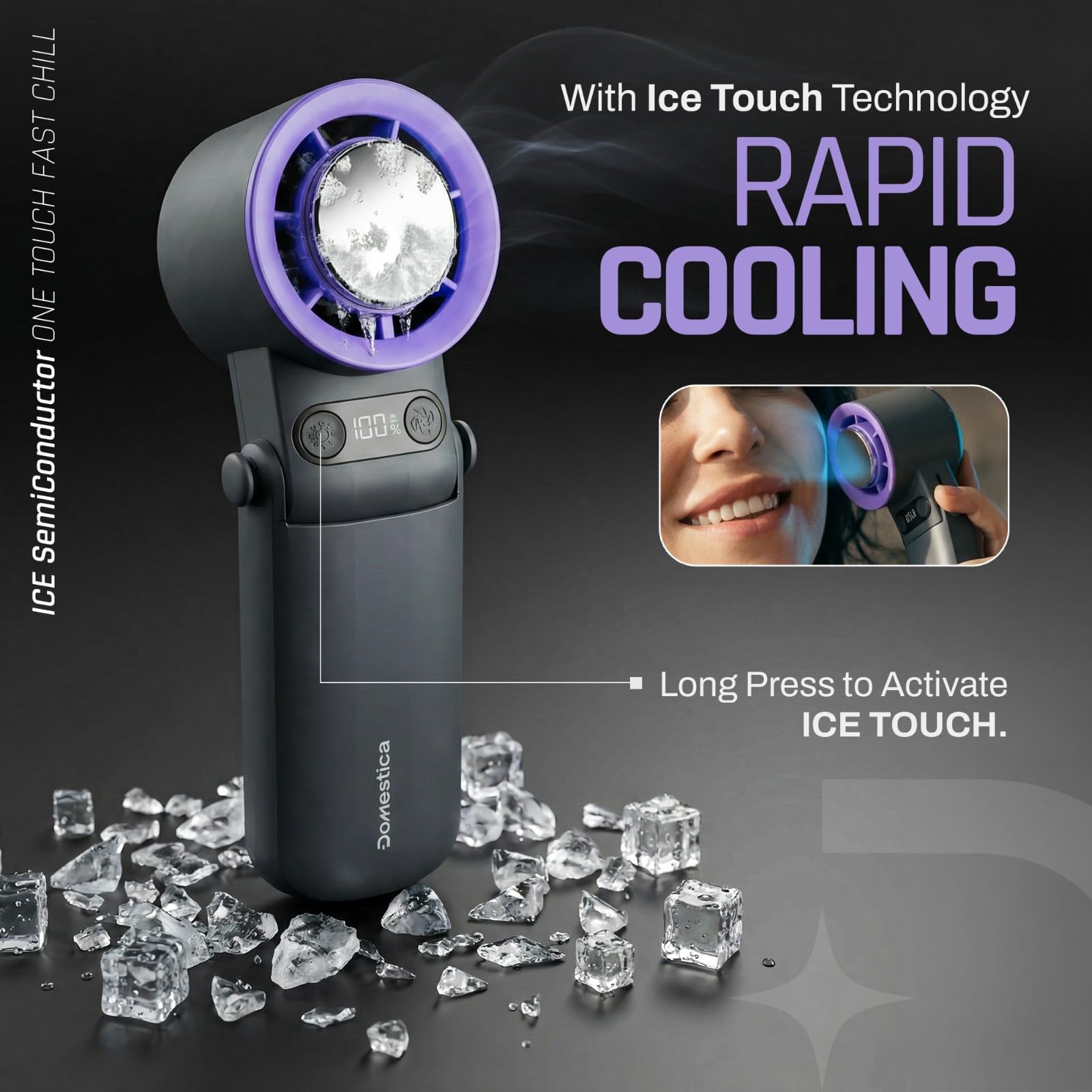 Flo Hand Fan with IcyTouch