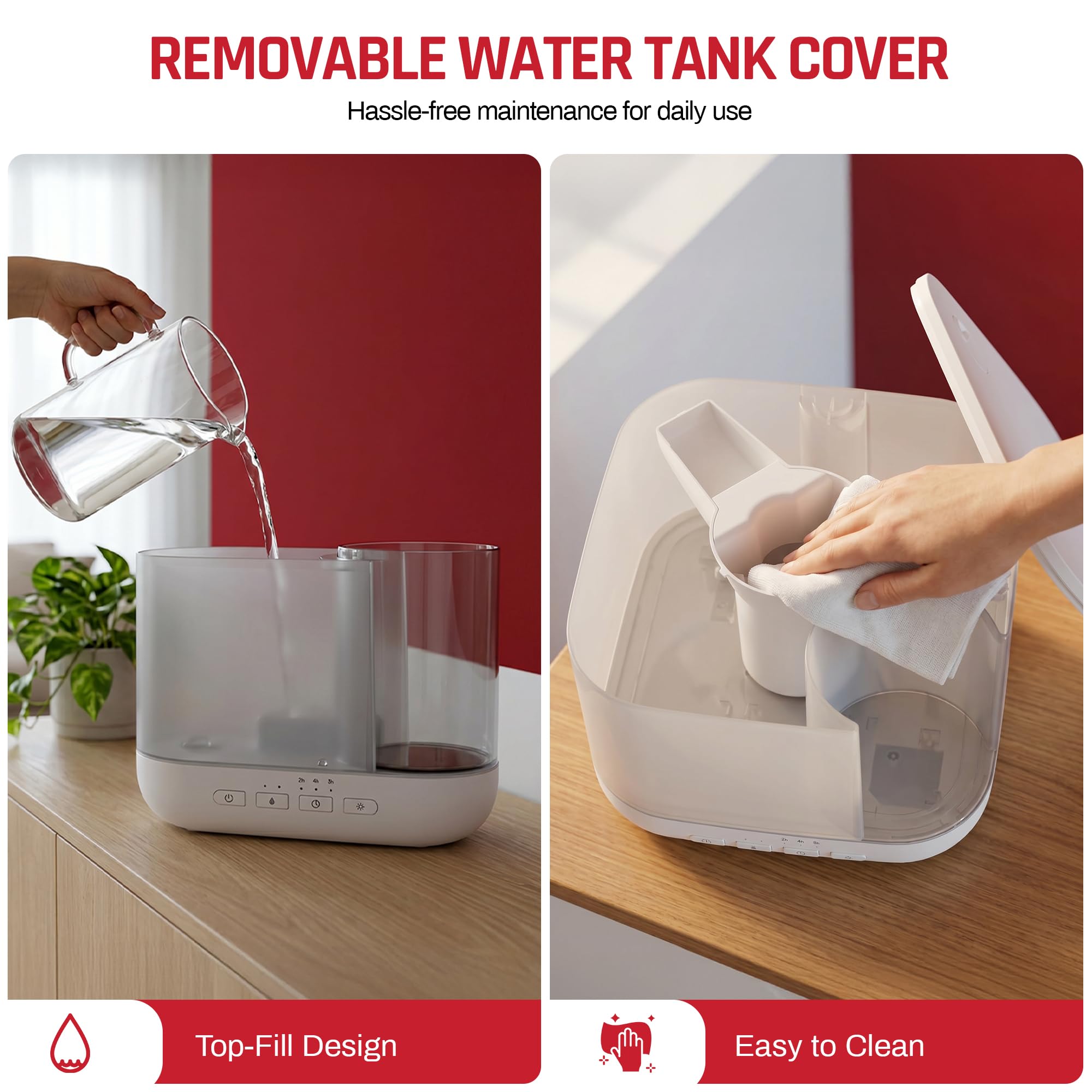 Domestica ultrasonic cool mist humidifier for bedroom moisture control
