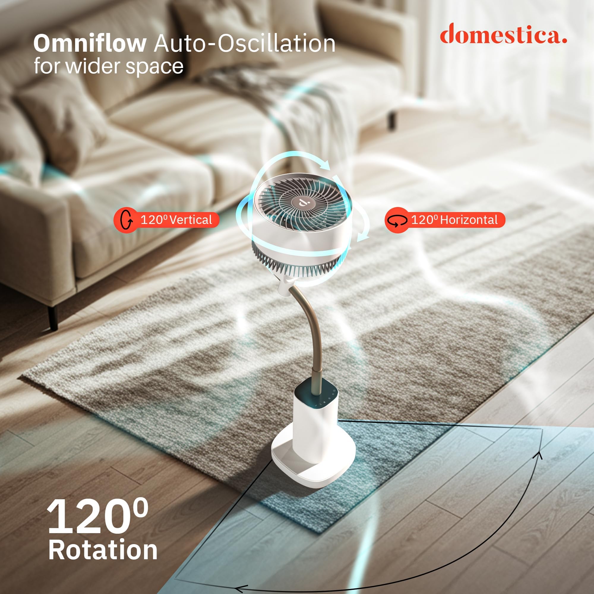Domestica Breezo 3D Air Circulation Tower Fan