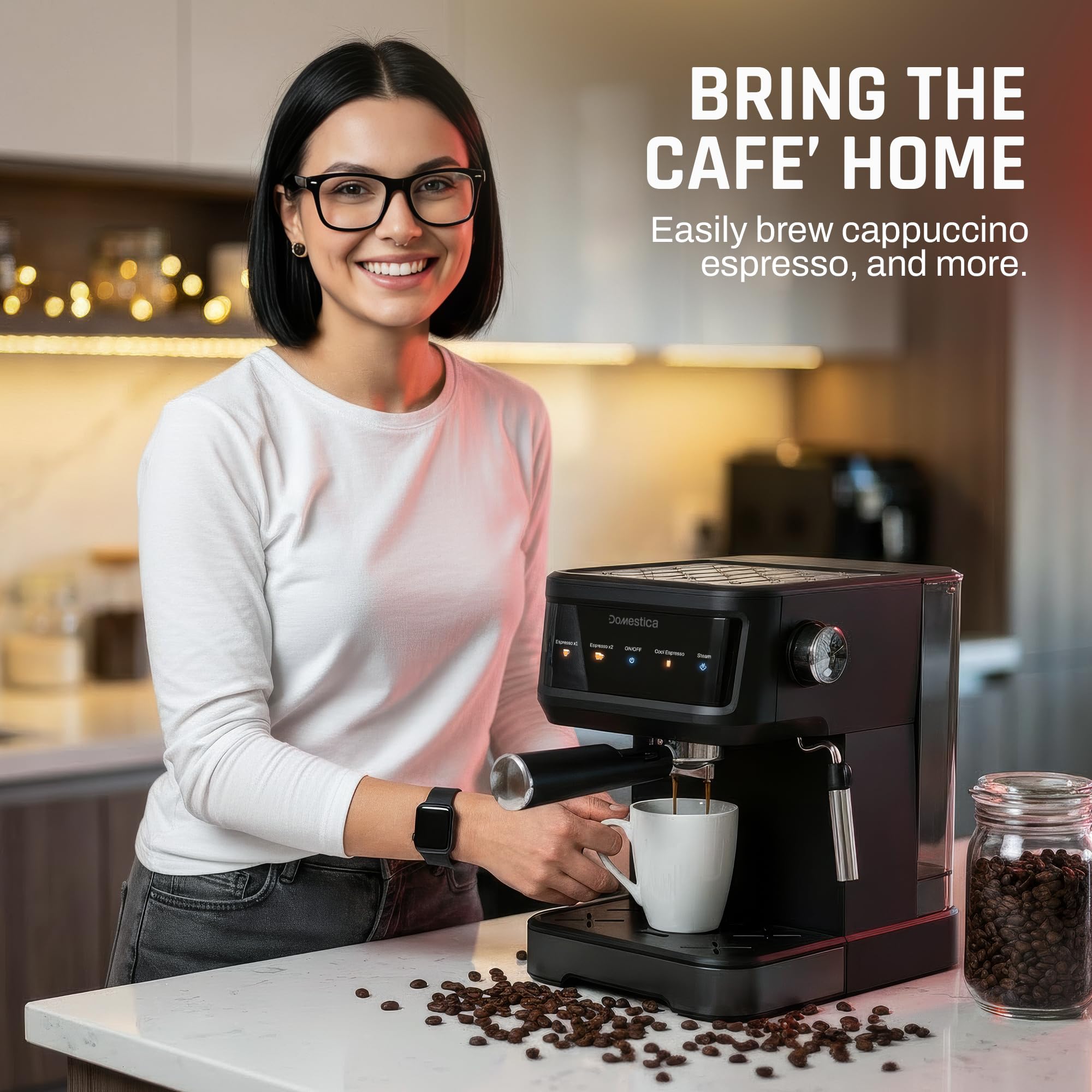 Brewcraft Pro Espresso Coffee Maker Machine 20 Bar