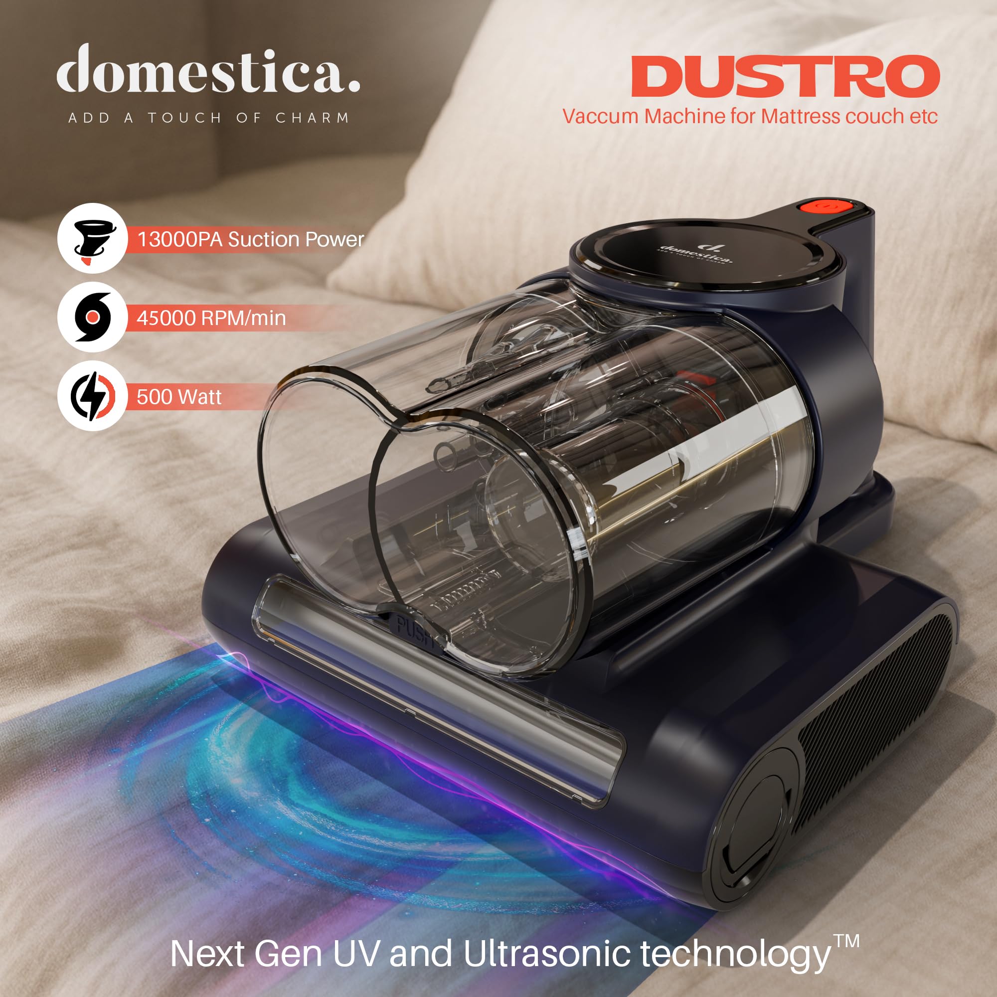Domestica Dustro Handheld Mattress Vacuum Cleaner