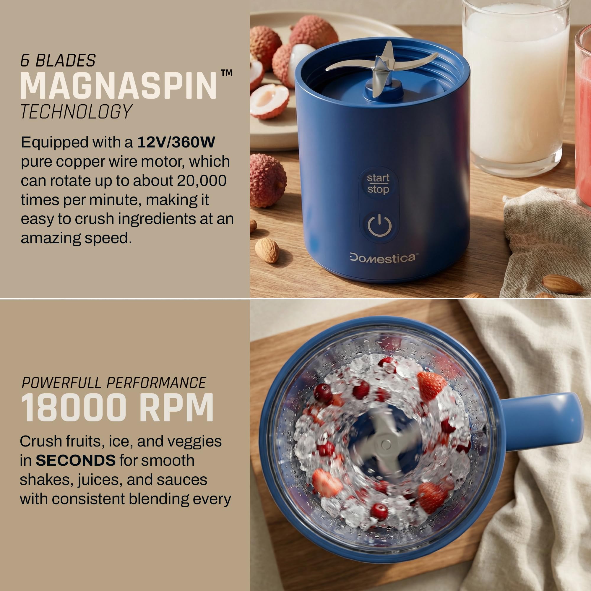 Blendo Portable Blender for Smoothie and Juices