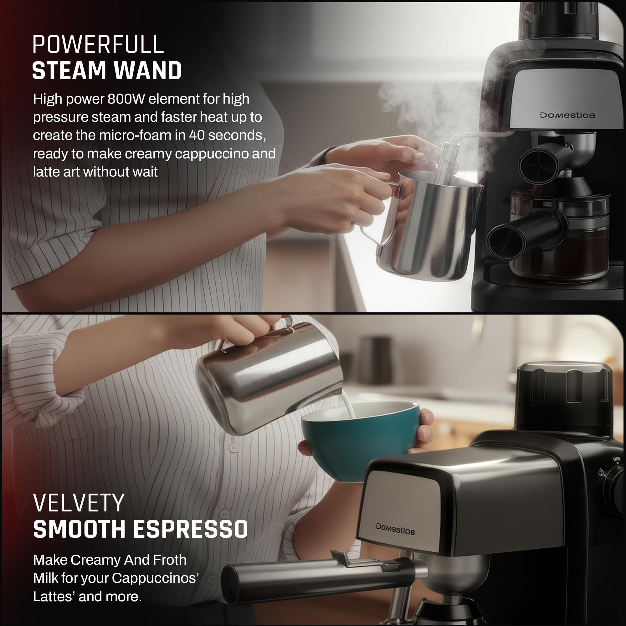Brewcraft 3.5Bar Espresso Coffee Maker Machine