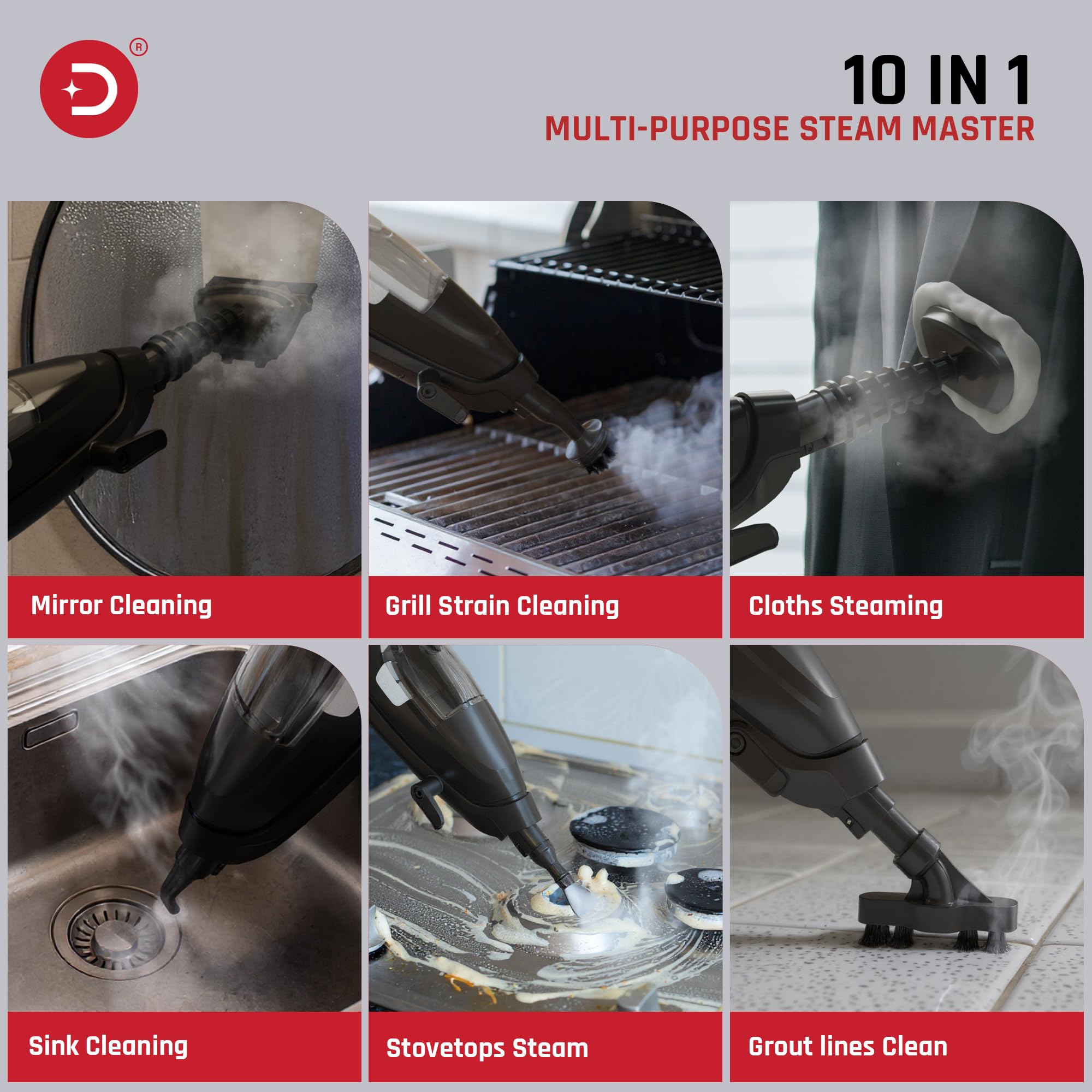 Steamo 10-in-1 Steam Cleaner & Mop