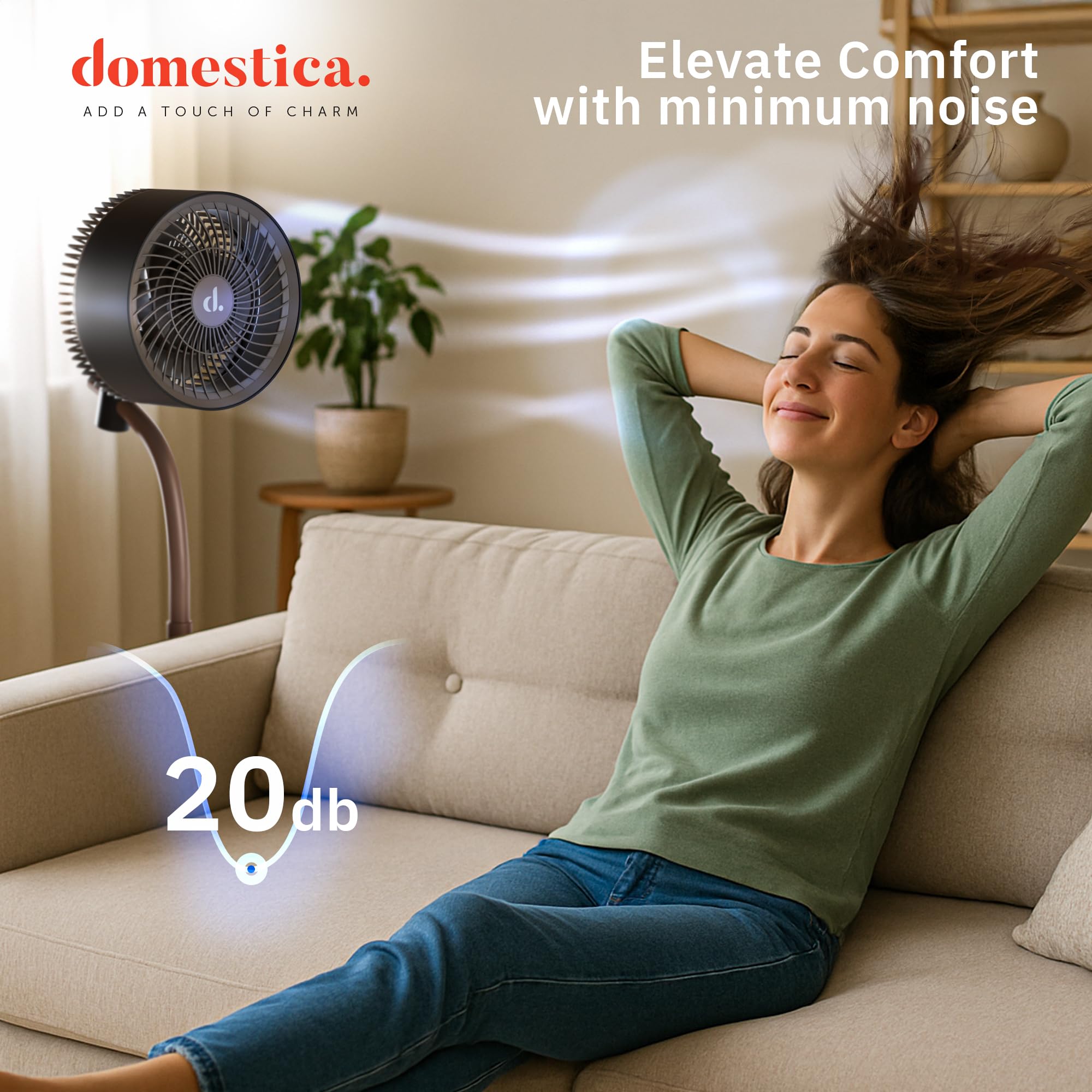 Domestica Breezo 3D Air Circulation Tower Fan