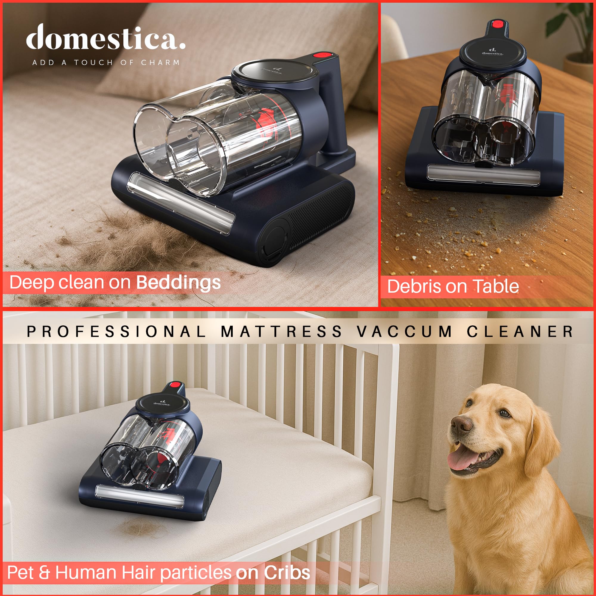 Domestica Dustro Handheld Mattress Vacuum Cleaner