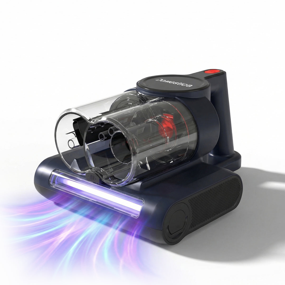Domestica Dustro handheld mattress vacuum cleaner with UV-C sterilisation and HEPA filtration