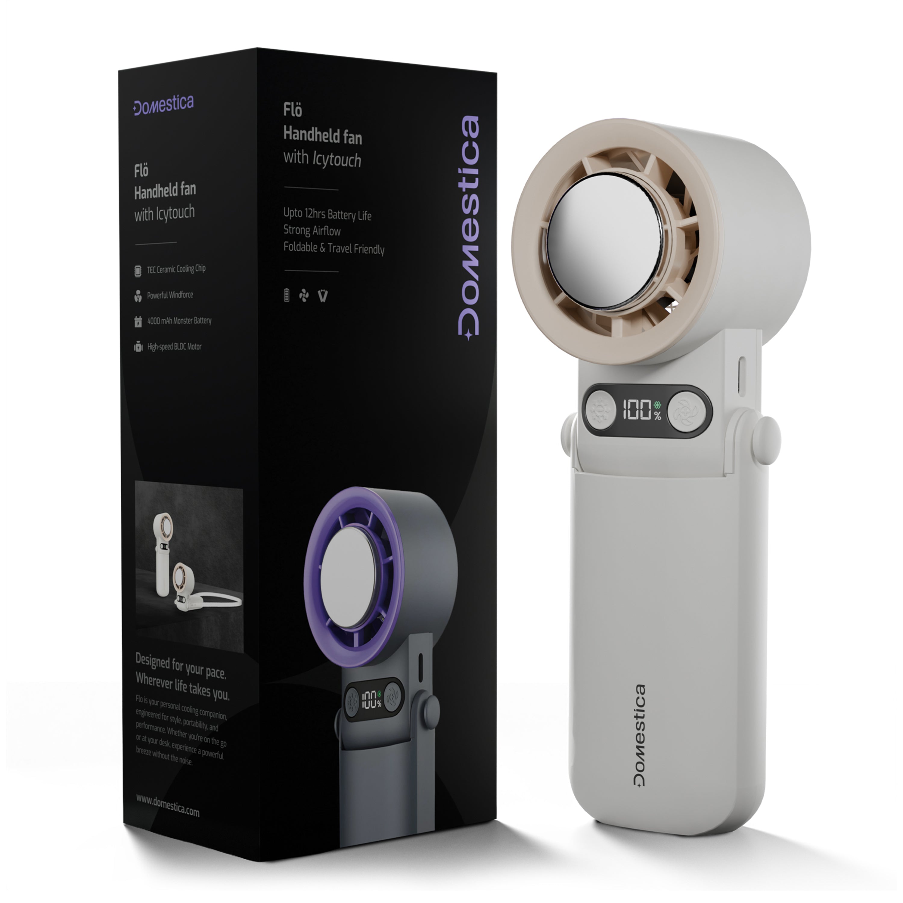 Flo Hand Fan with IcyTouch