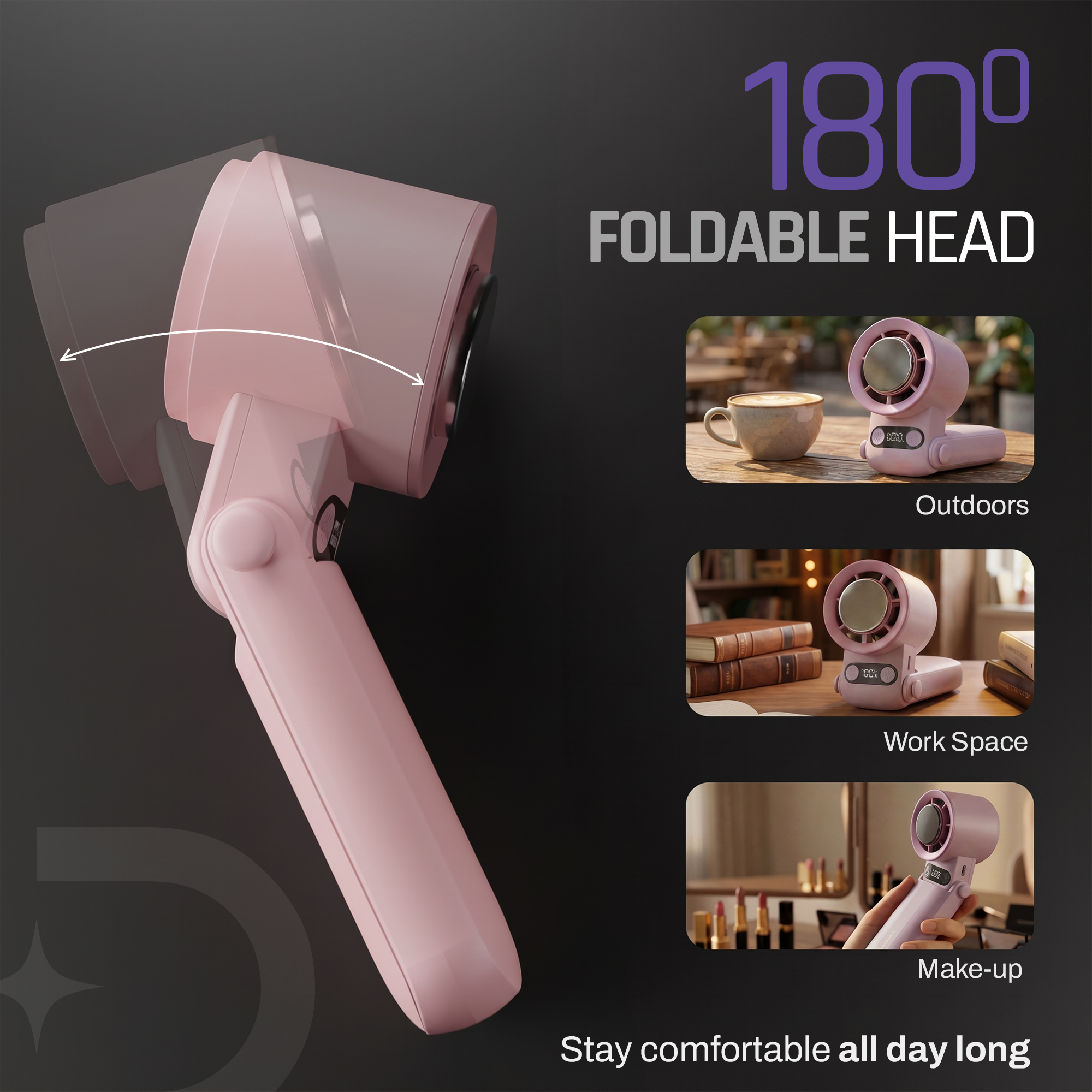 Flo Hand Fan with IcyTouch