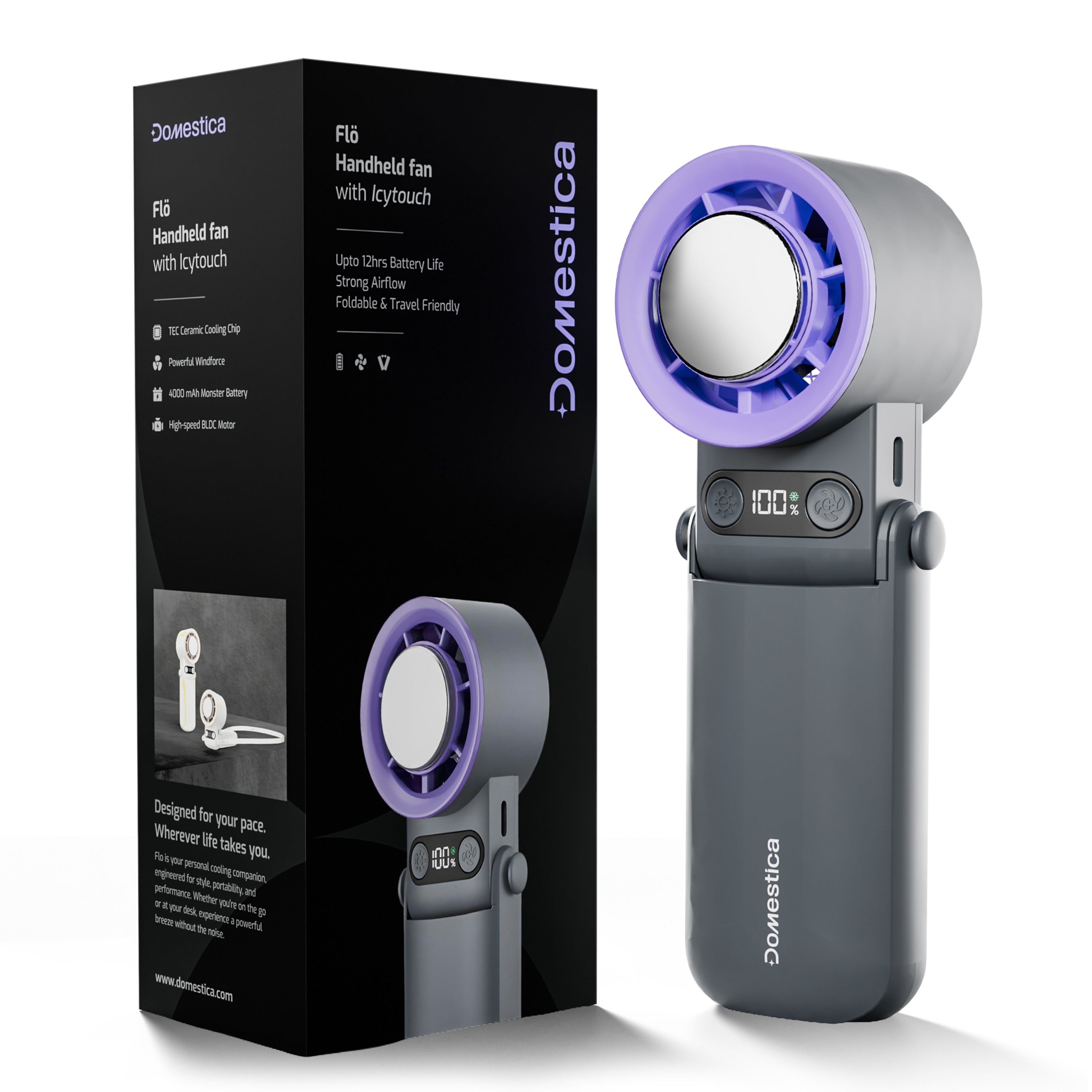 Flo Hand Fan with IcyTouch