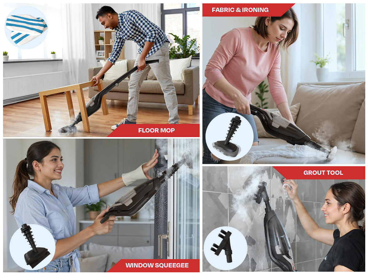Domestica Steamo 10-in-1 multipurpose steam cleaner and mop for home deep cleaning