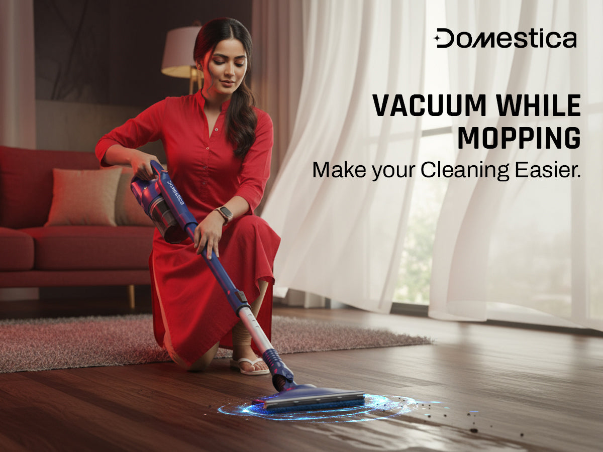 Domestica Trio Sweep 3-in-1 wet and dry vacuum cleaner for home cleaning