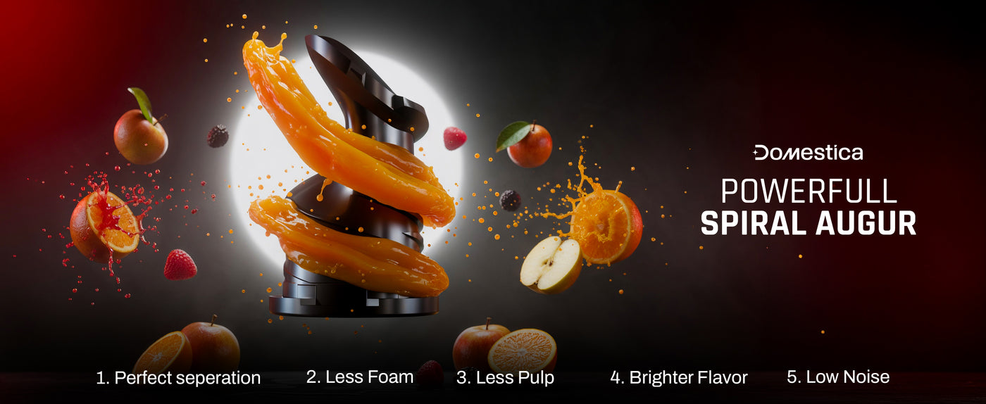 Domestica Dripdrop cold press slow juicer for fresh fruit and vegetable juice