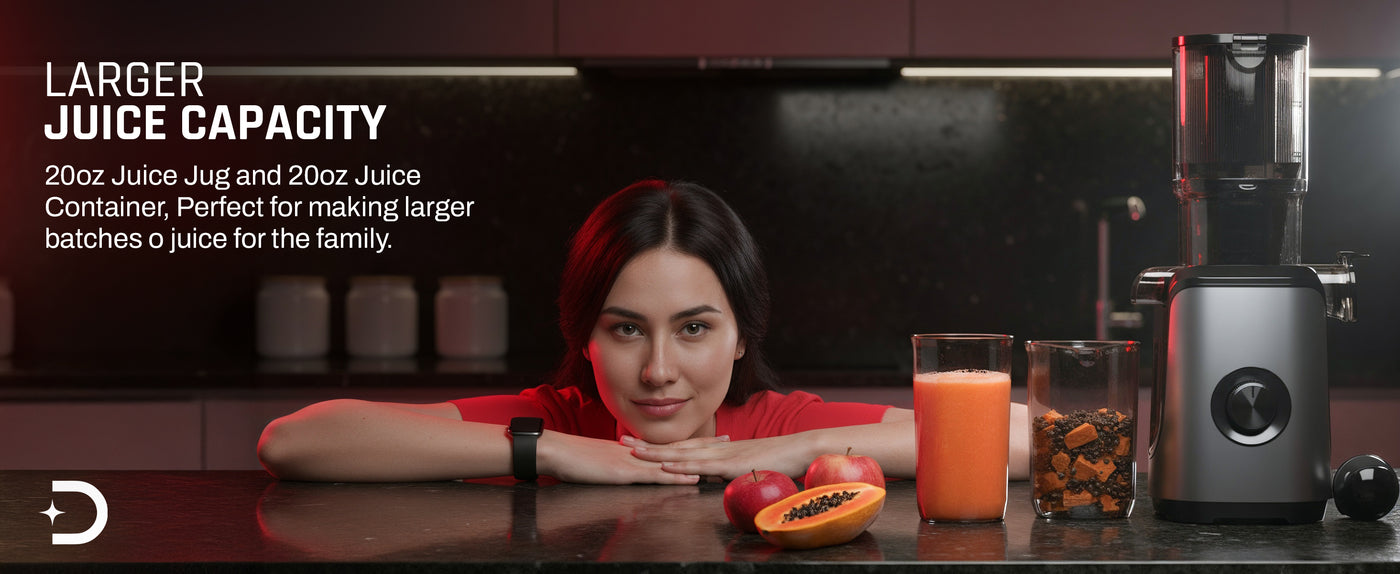Domestica Dripdrop cold press slow juicer for fresh fruit and vegetable juice