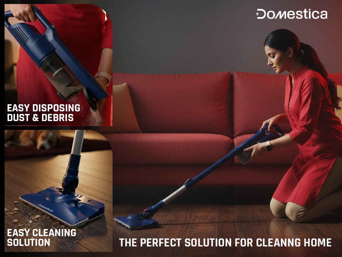 Domestica Trio Sweep 3-in-1 wet and dry vacuum cleaner for home cleaning