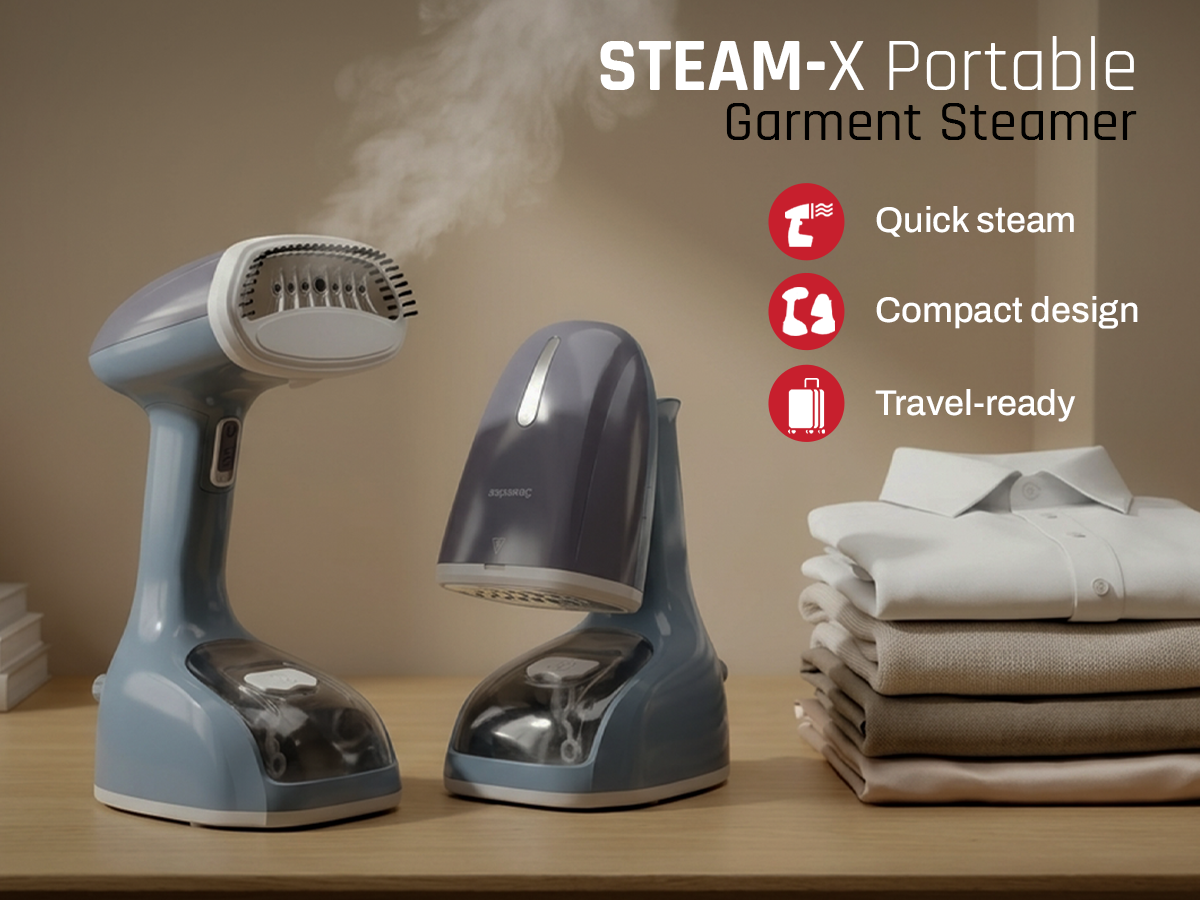 Domestica SteamX handheld garment steamer for clothes and fabric care