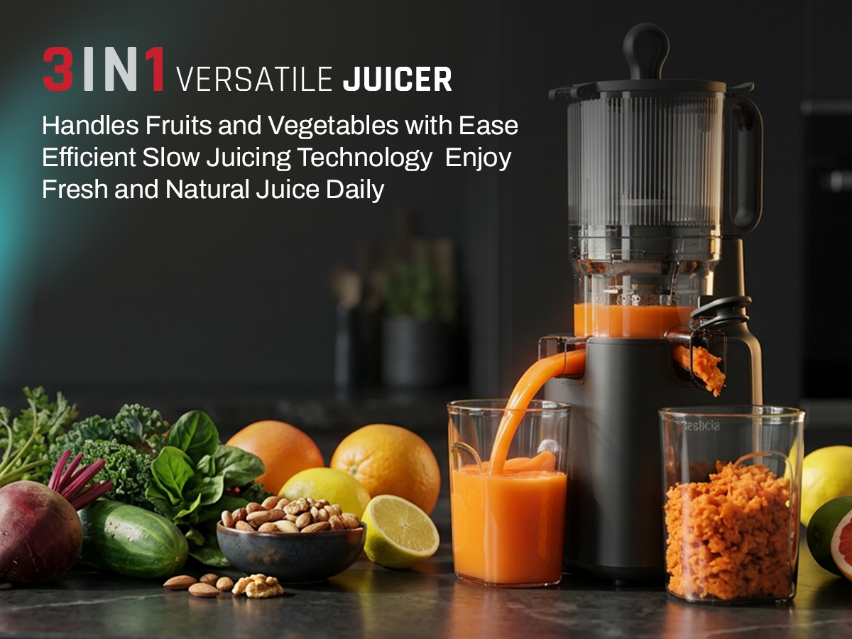 Domestica Dripdrop Pro cold press slow juicer for fresh fruit and vegetable juice