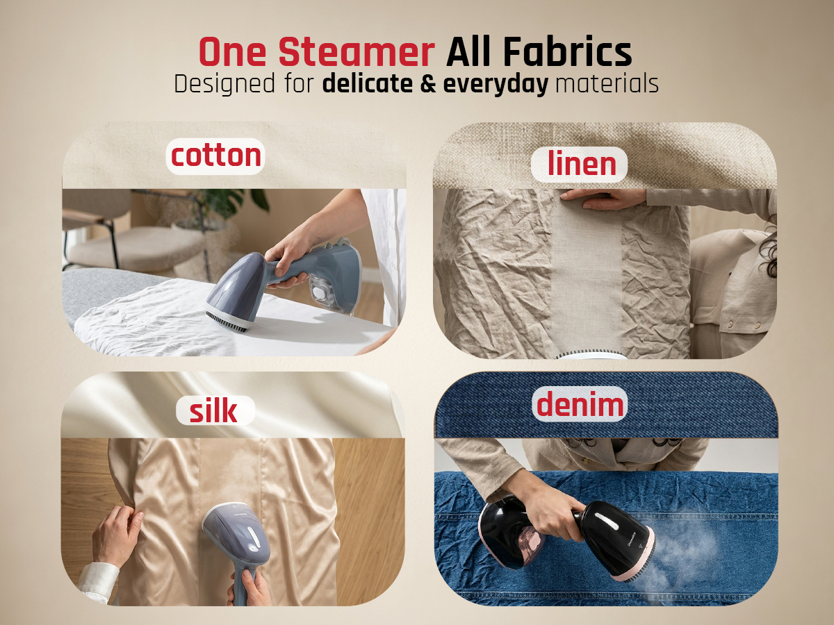 Domestica SteamX handheld garment steamer for clothes and fabric care
