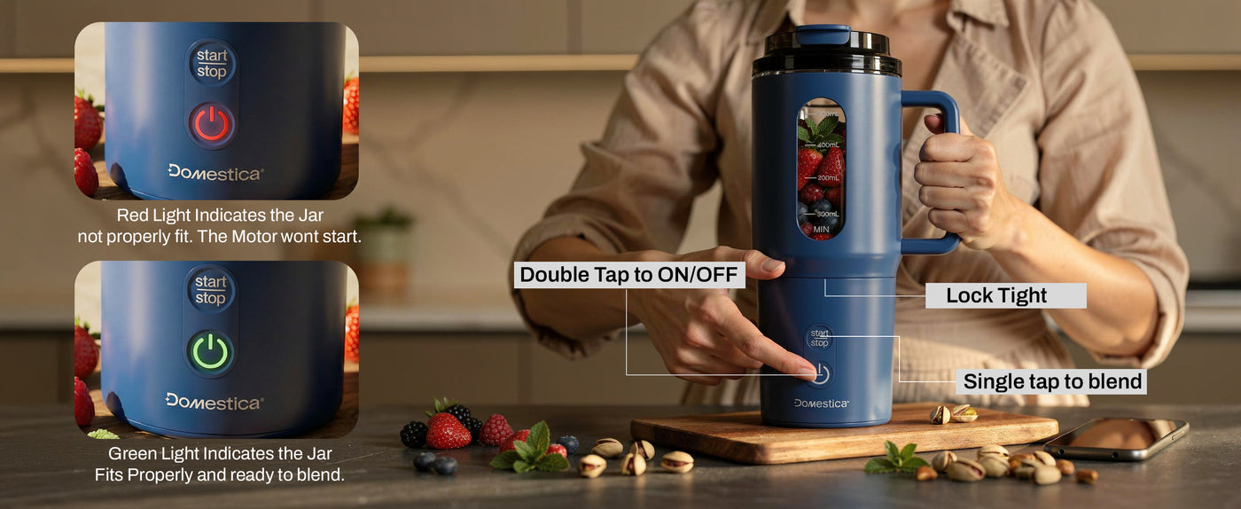 Domestica Blendo portable rechargeable blender for smoothies and juices on the go