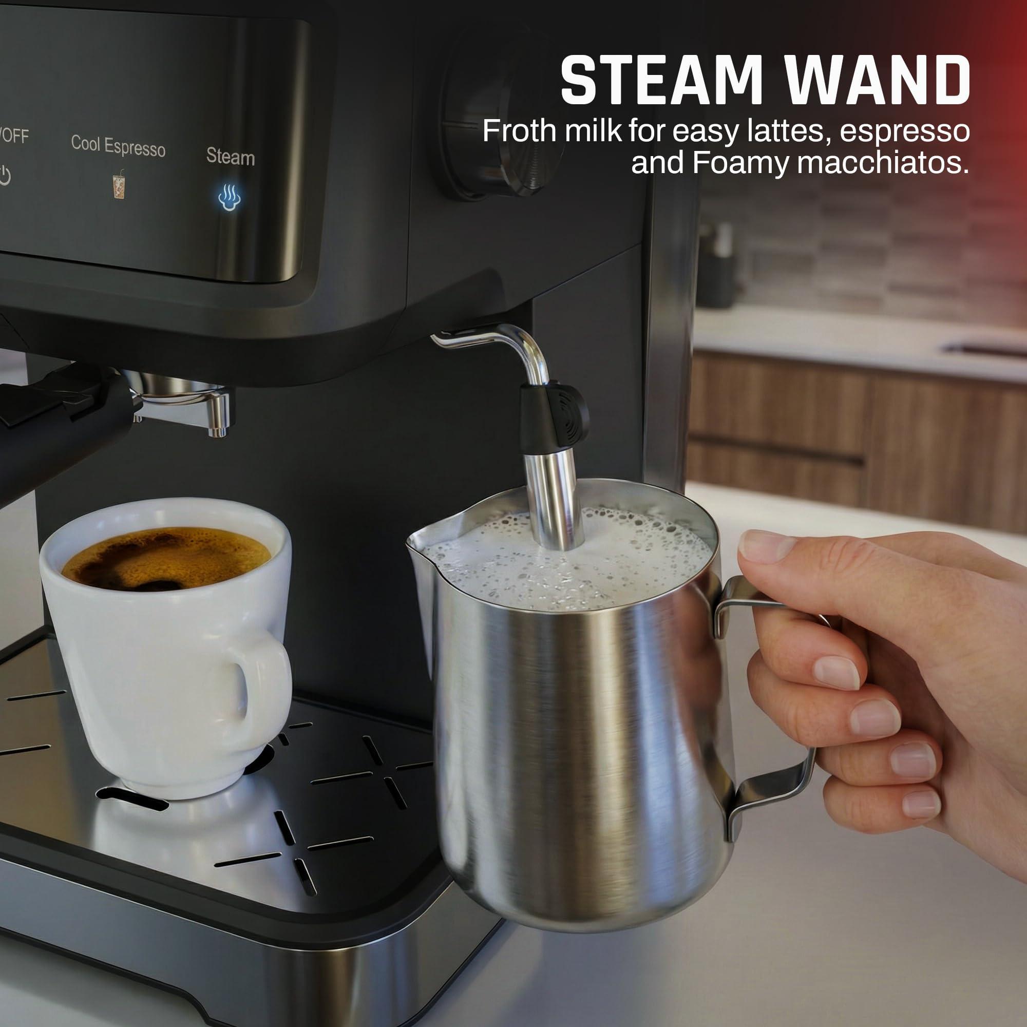 Domestica Brewcraft Pro Espresso Coffee Maker Machine for Home 20 Bar