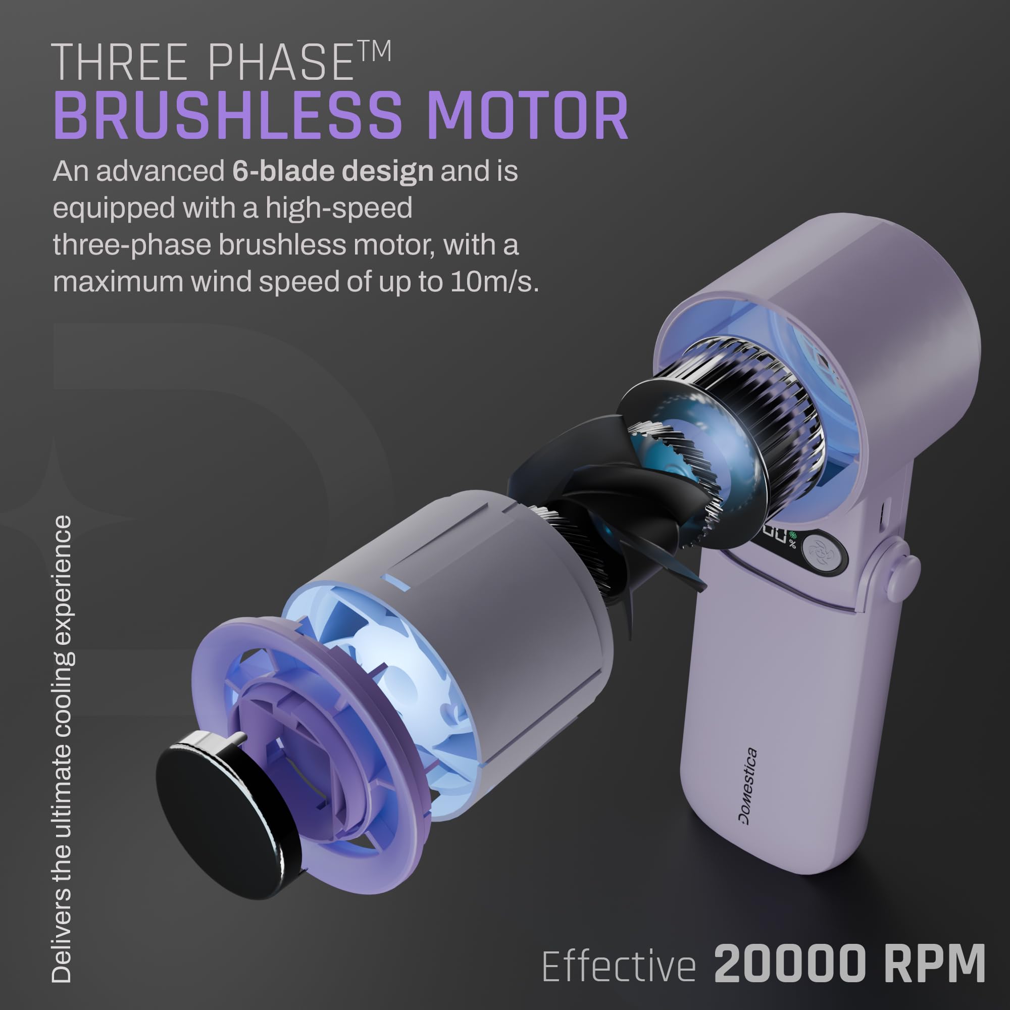 DOMESTICA Flo Hand Fan with IcyTouch