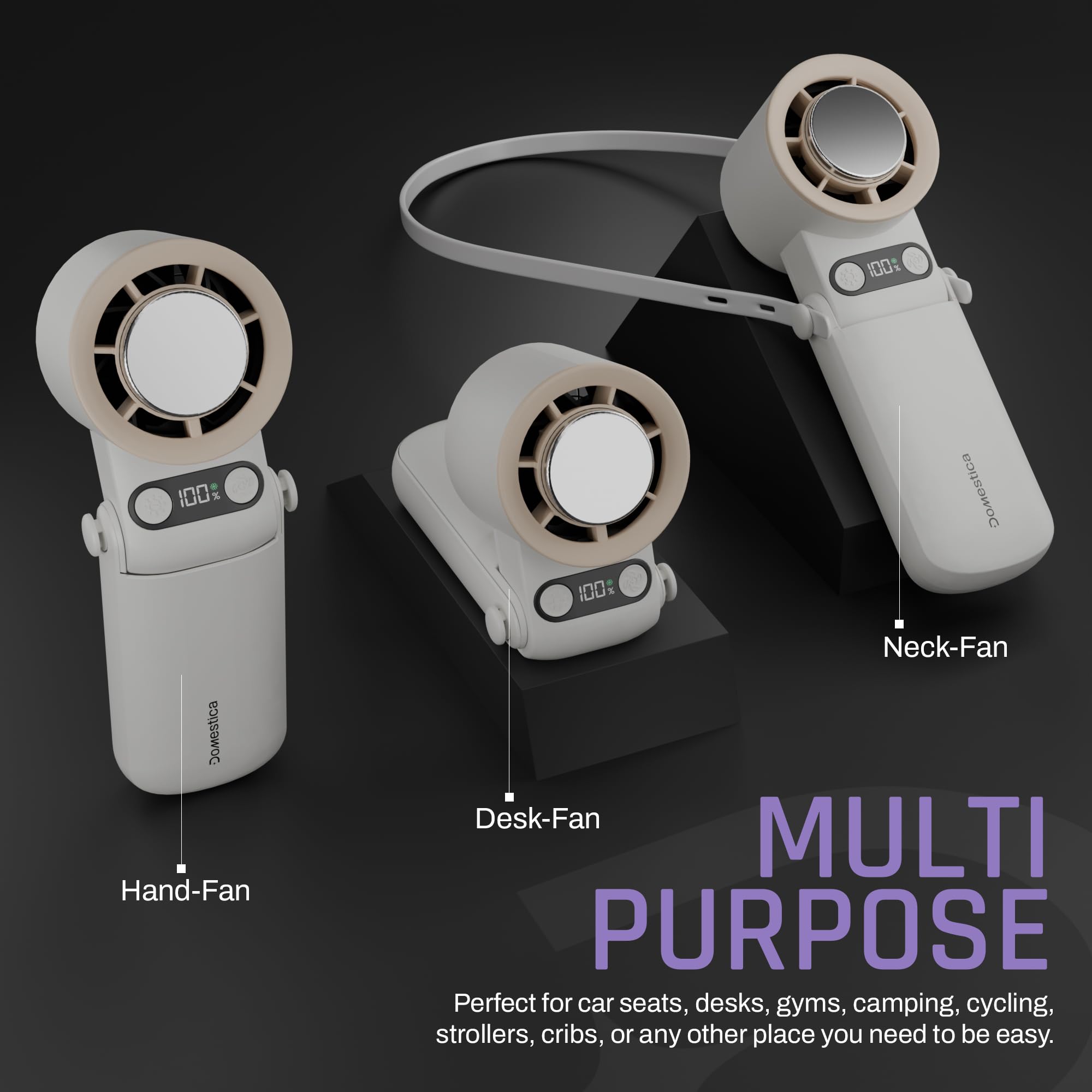 DOMESTICA Flo Hand Fan with IcyTouch