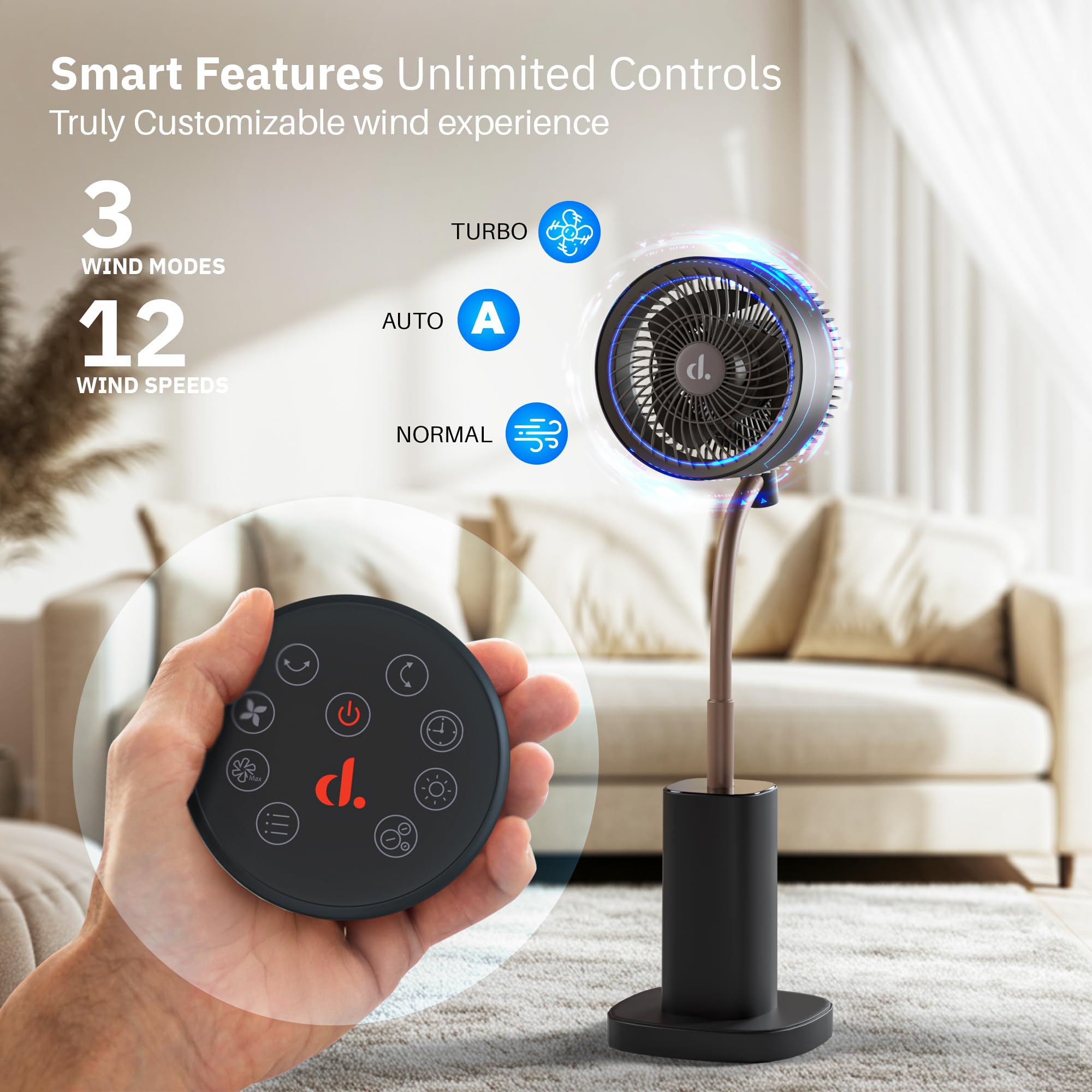 Domestica Breezo 3D Air Circulation Tower Fan