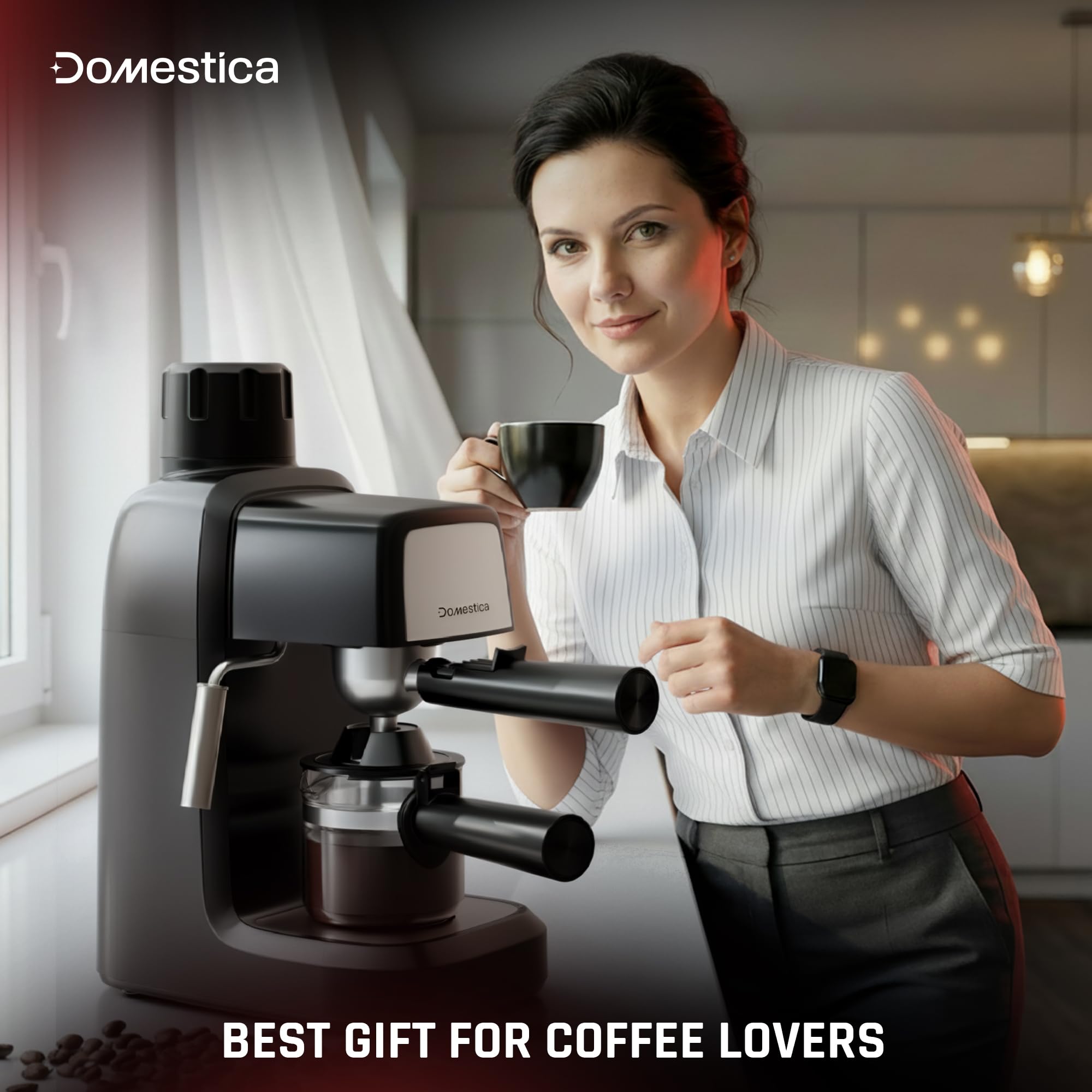 Brewcraft 3.5Bar Espresso Coffee Maker Machine