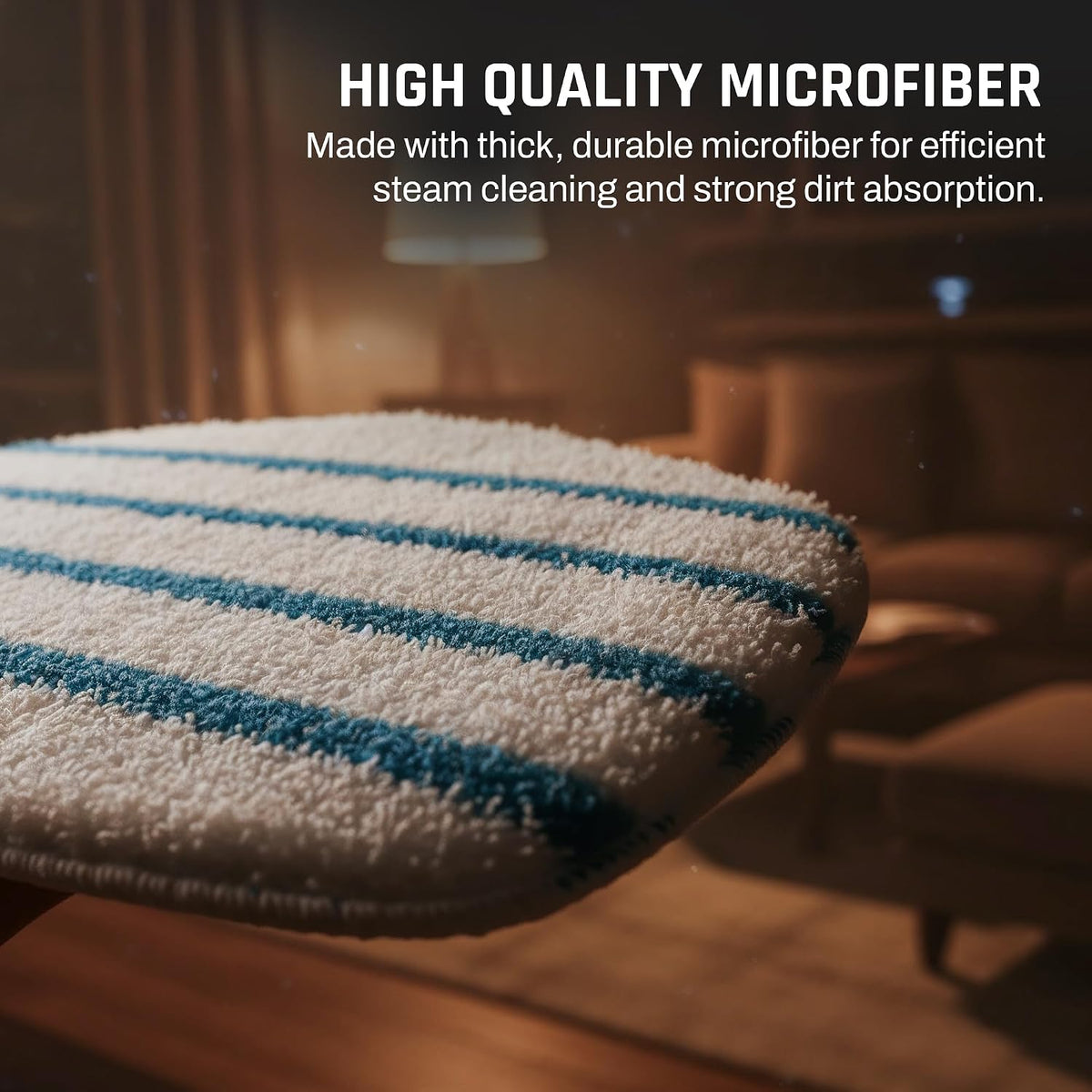 Domestica 2 Pack Steam Cleaner Microfiber Mop Pads