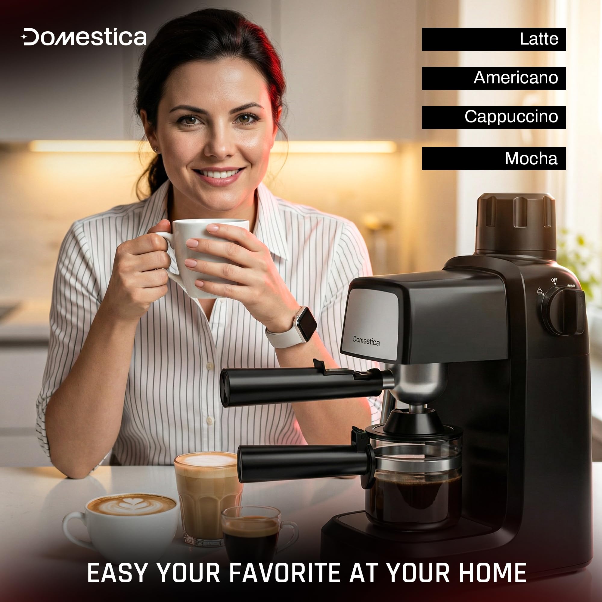 Brewcraft 3.5Bar Espresso Coffee Maker Machine