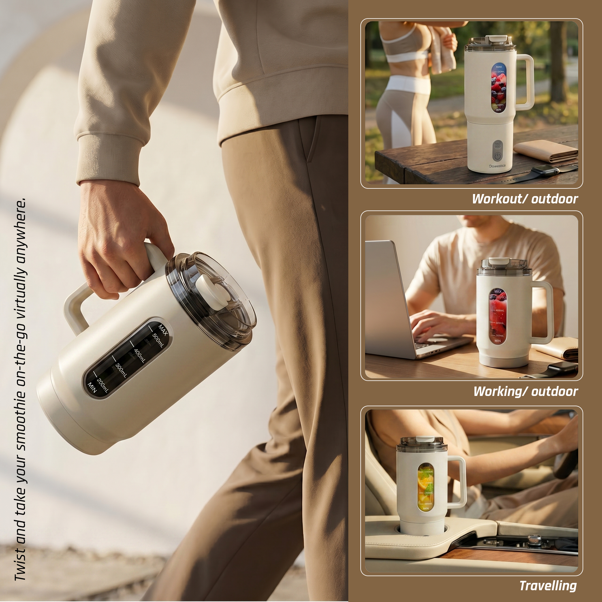 Blendo Portable Blender for Smoothie and Juices
